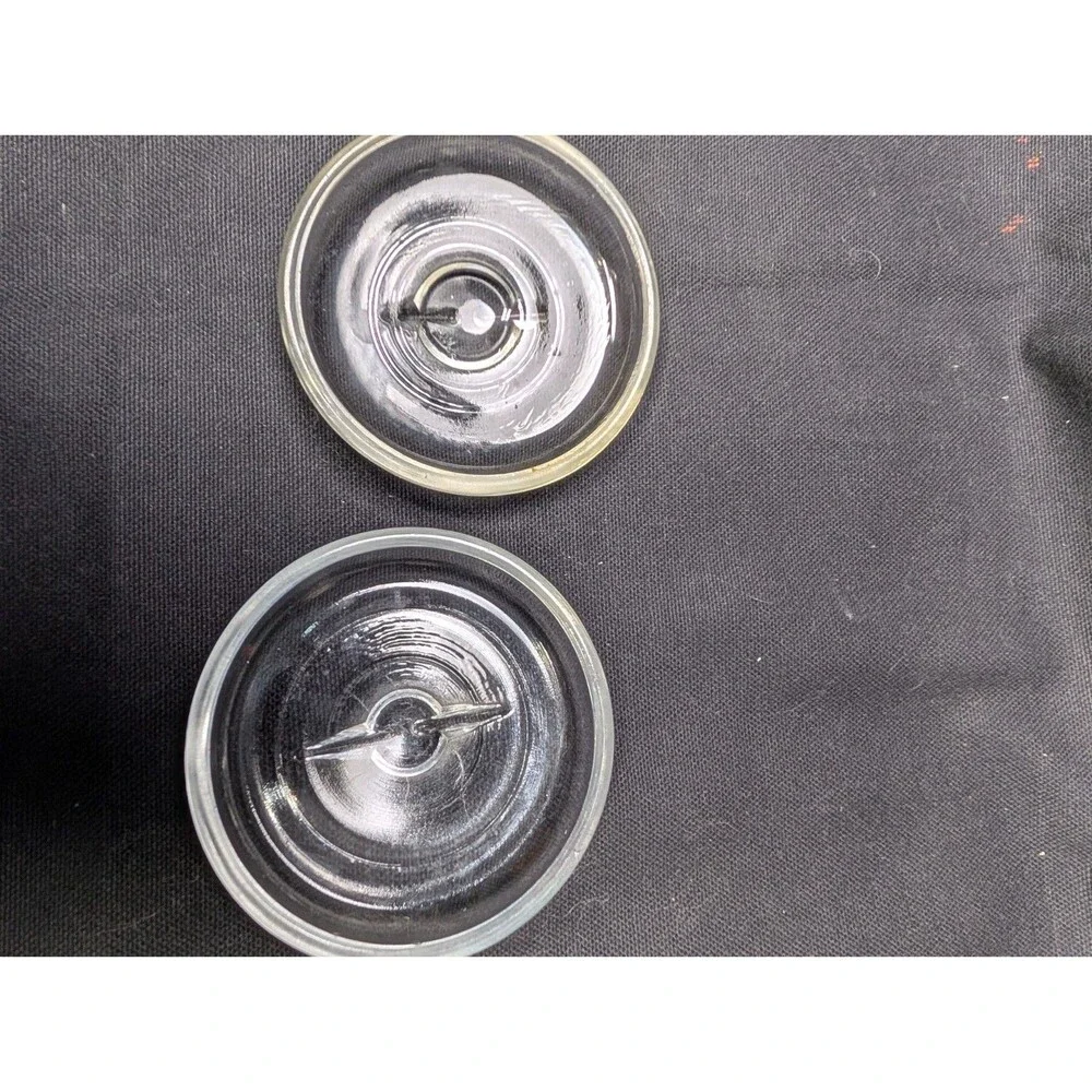 Atlas E-Z Seal Quart Canning Jars Wire Bail Glass Lids Vintage Lot of 2